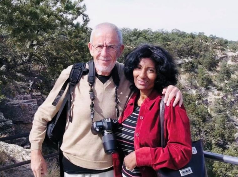 Grace and Phillip on a canyon rim in Arizona.