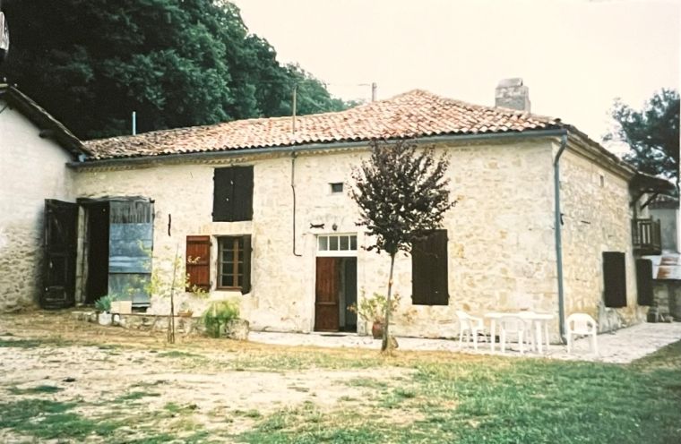 The long stone farmhouse at Larroque in the Gers, south-west France.